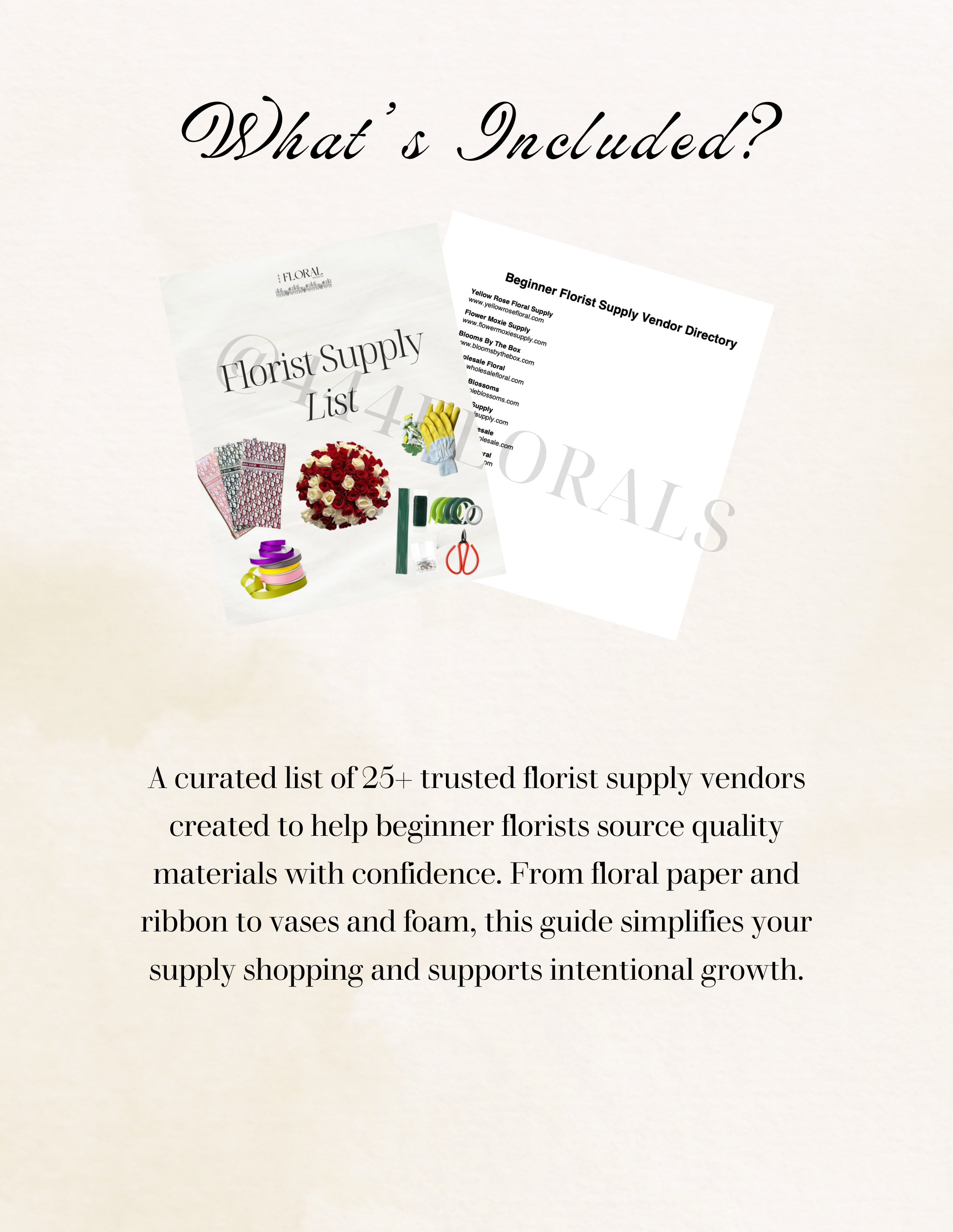 Florist Supply List