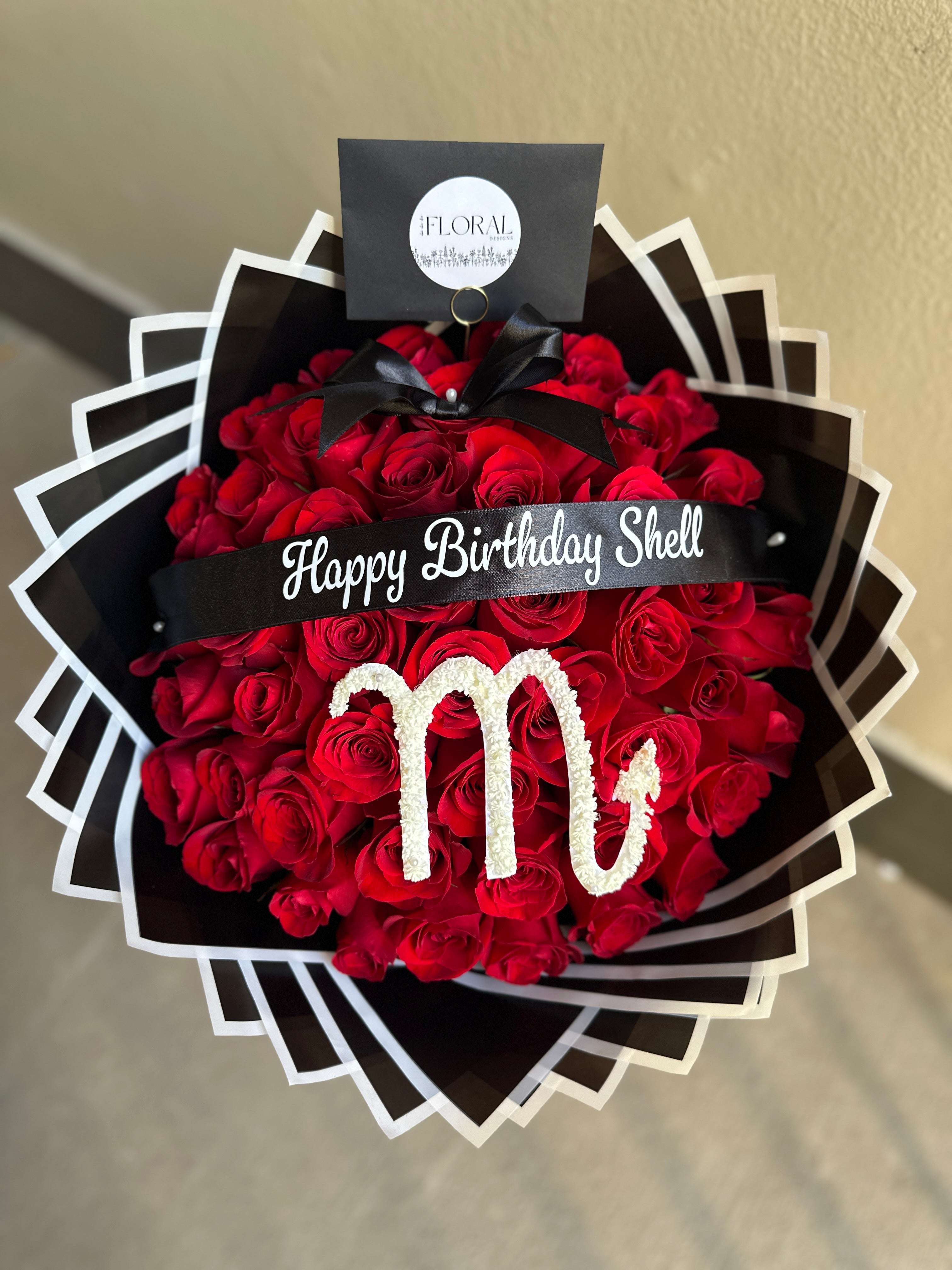 Custom Banner & Initial Bouquet