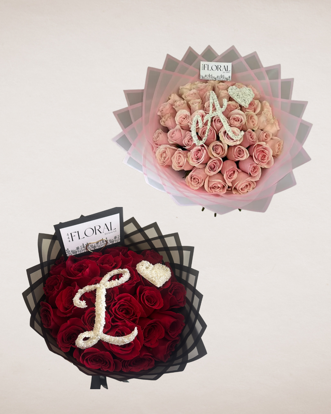 Initial + Heart Bouquet