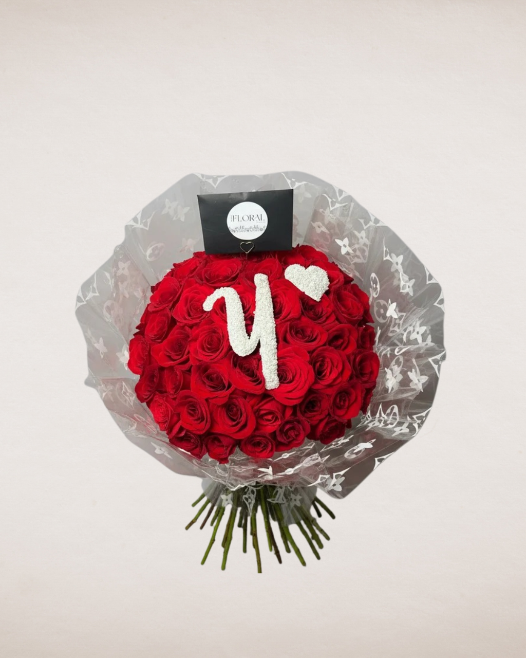 Initial + Heart Bouquet