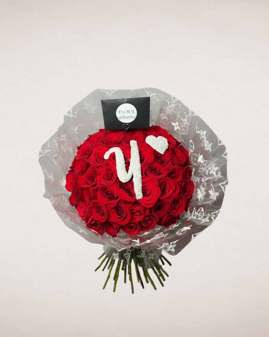 Initial + Heart Bouquet