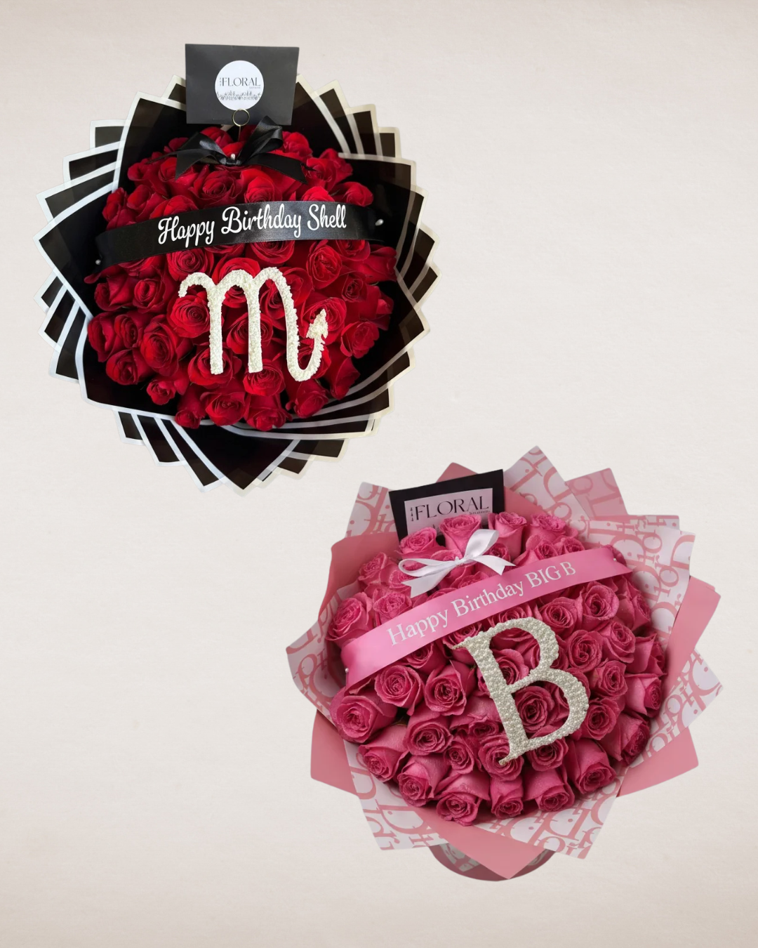 Custom Banner & Initial Bouquet
