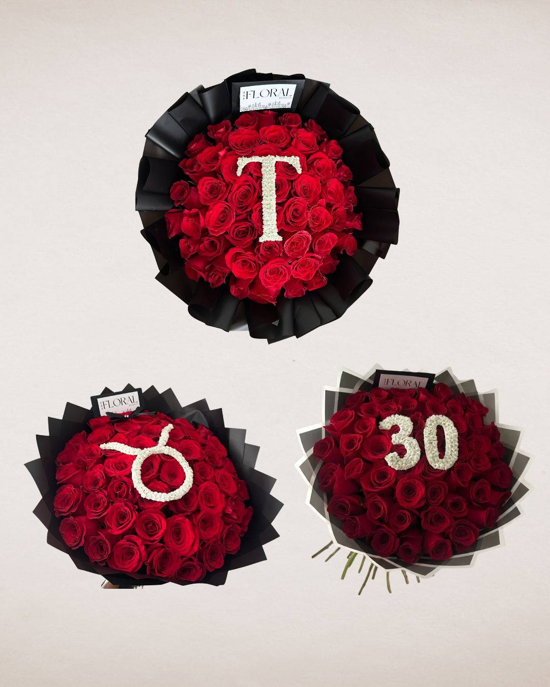 Initial/Number Bouquet