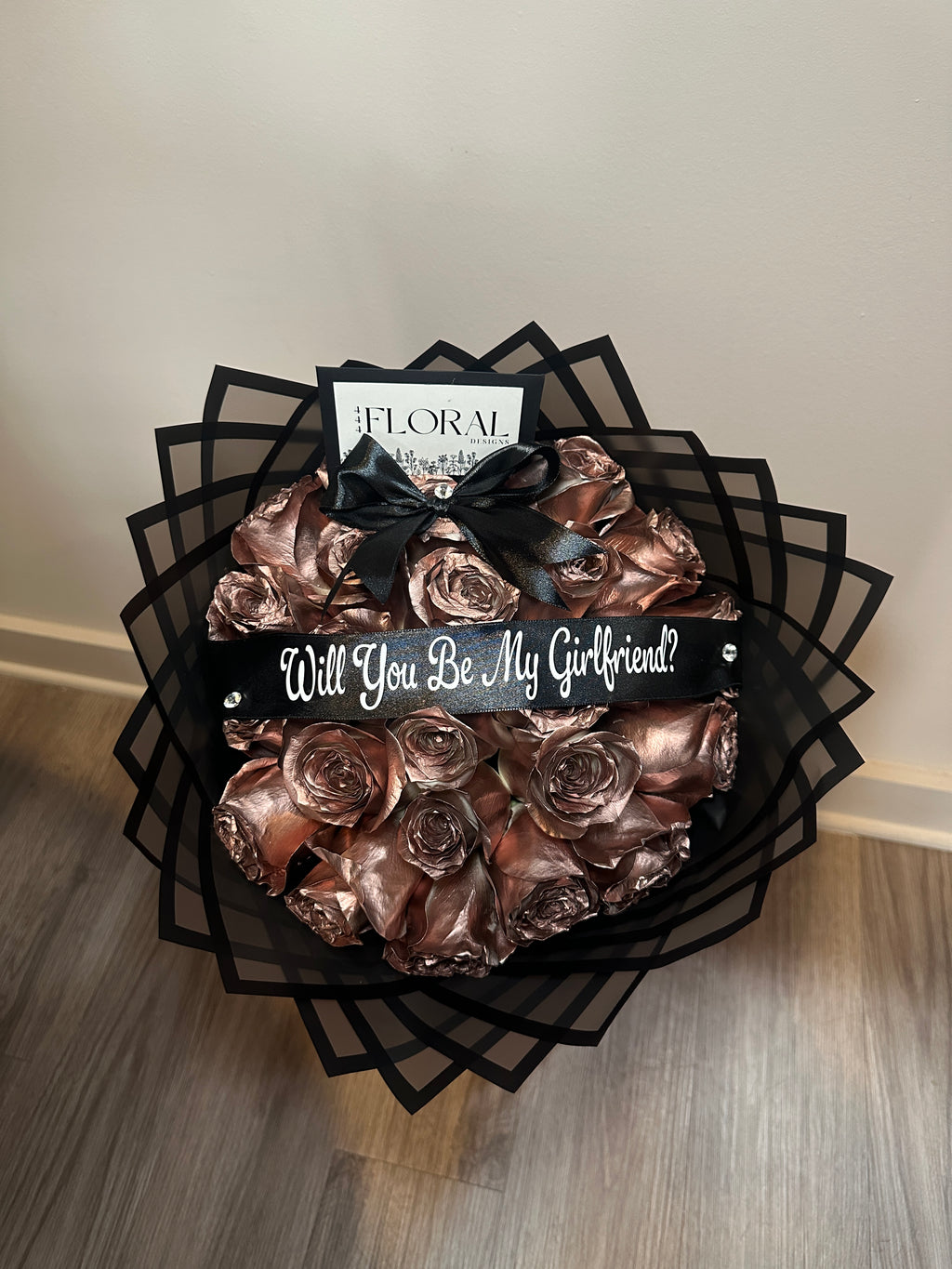 "Will You Be My Girlfriend" Banner Bouquet