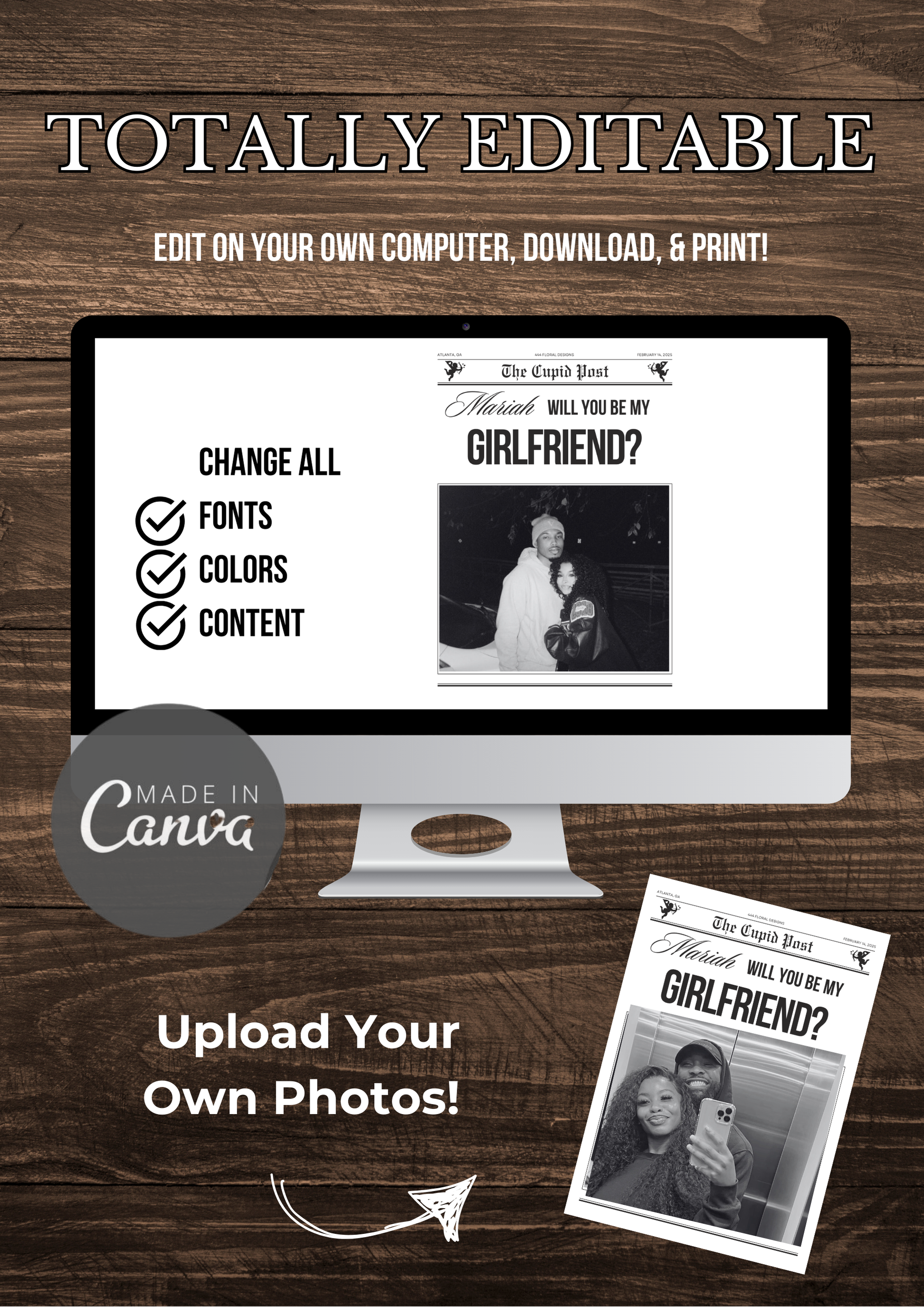 Girlfriend Proposal Newspaper Template