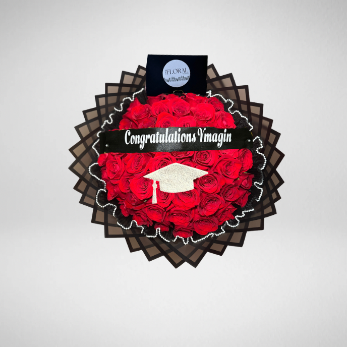 Banner + Grad Cap Bouquet