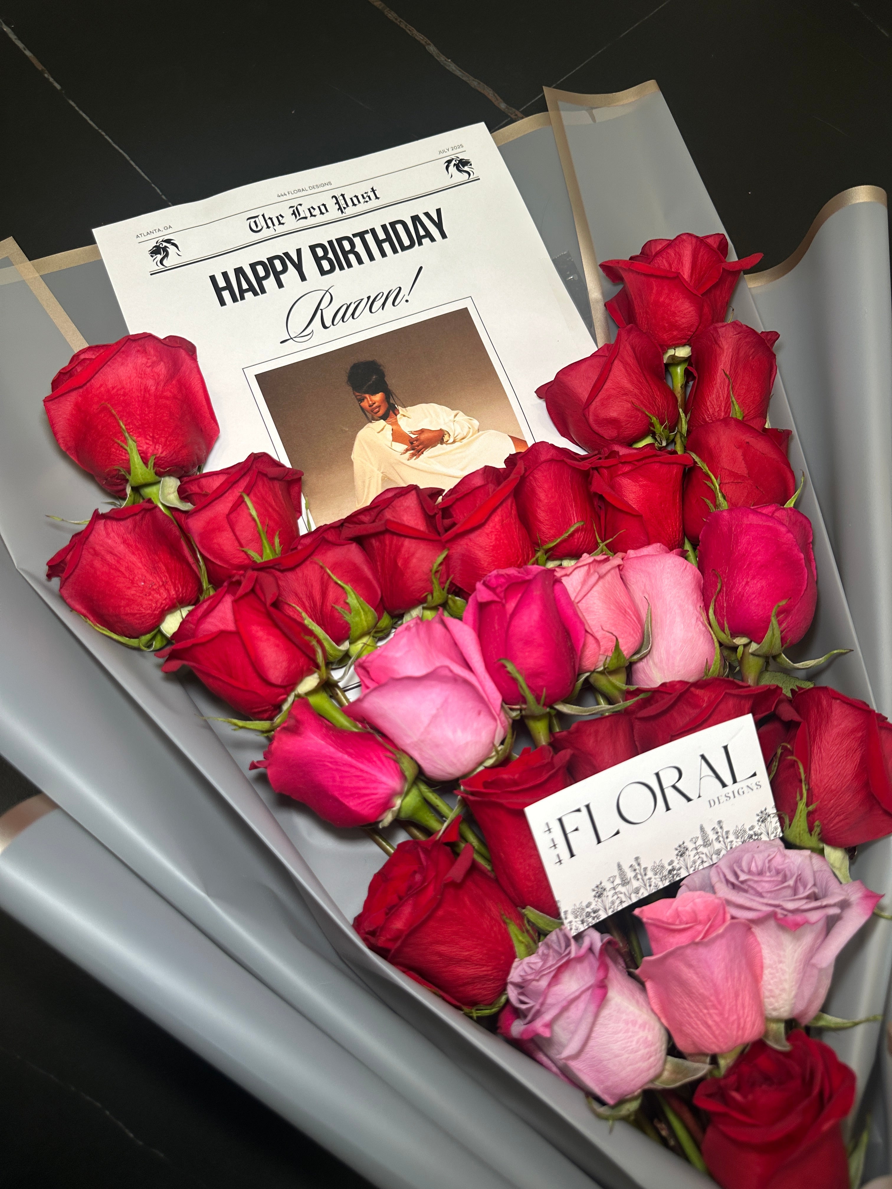 Birthday Newspaper Bouquet
