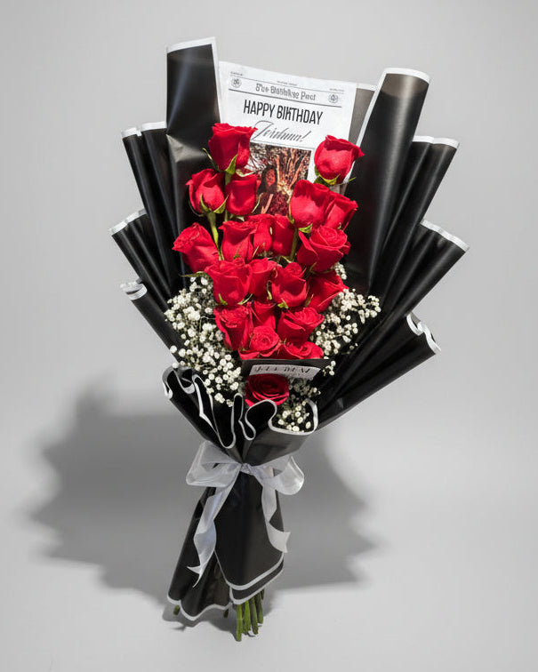 Birthday Newspaper Bouquet